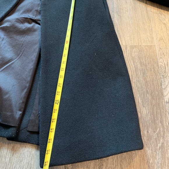 Club Monaco black  wool fur wraps around coat - Picture 13 of 15